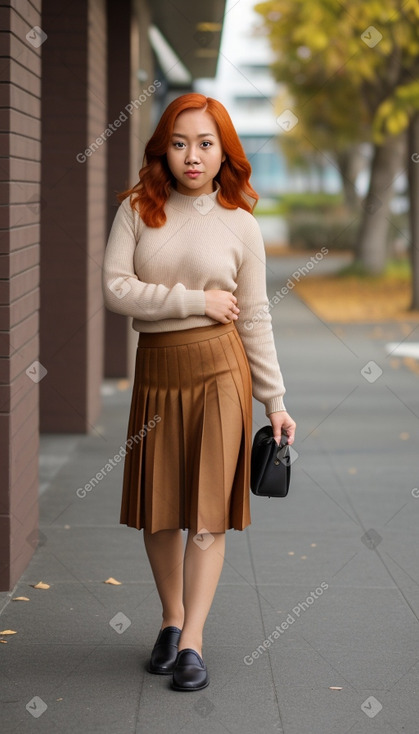 Filipino adult female with  ginger hair