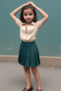 Algerian child girl with  brown hair