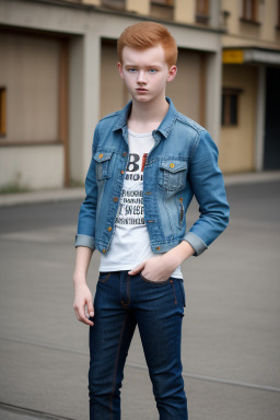 Slovak teenager boy with  ginger hair