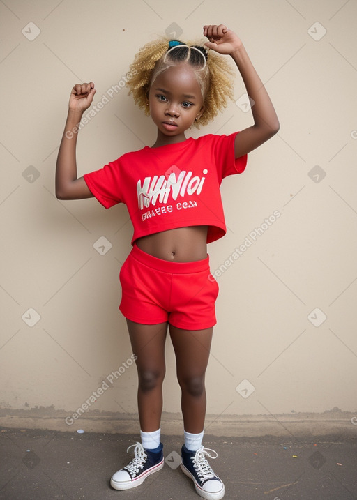 Ghanaian child female with  blonde hair