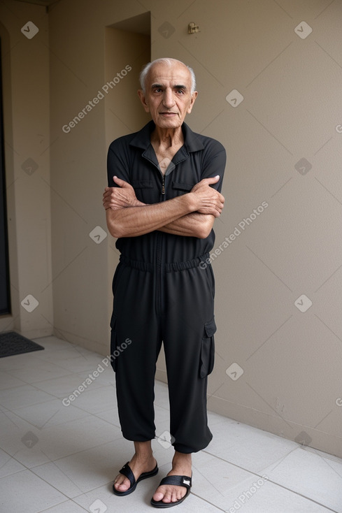 Lebanese elderly male with  black hair