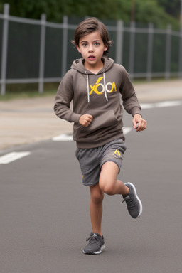 Colombian child male with  brown hair