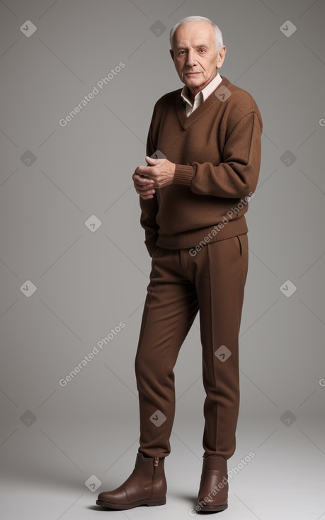 Romanian elderly male with  brown hair