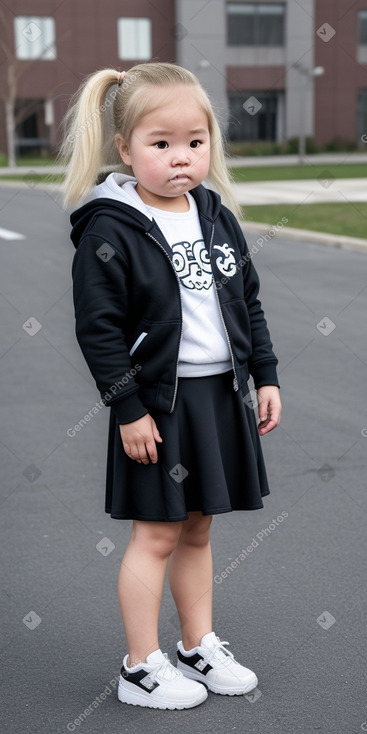 Mongolian infant girl with  blonde hair