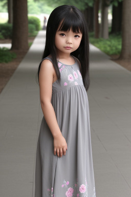 Chinese child female with  gray hair