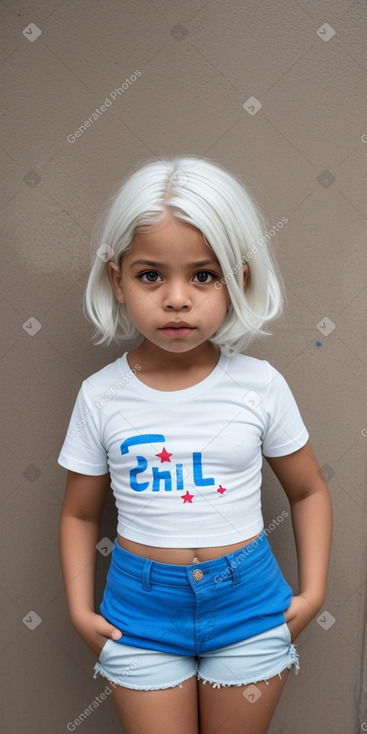 Nicaraguan child girl with  white hair