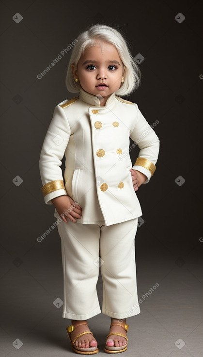 Indian infant girl with  white hair