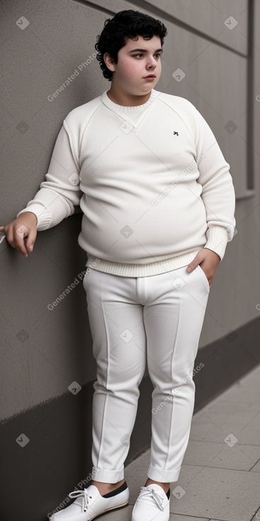 Italian teenager boy with  black hair