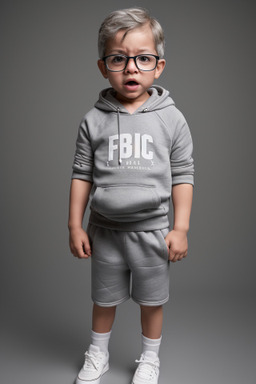 Colombian infant boy with  gray hair