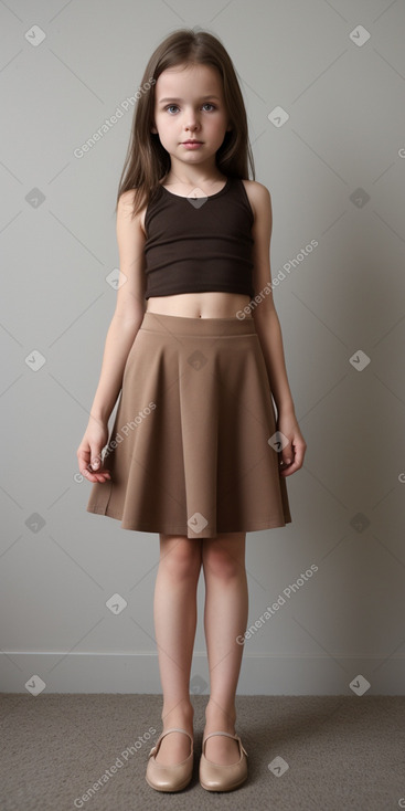 Slovenian child girl with  brown hair