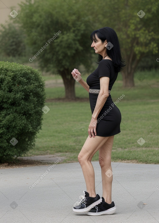 Armenian elderly female with  black hair