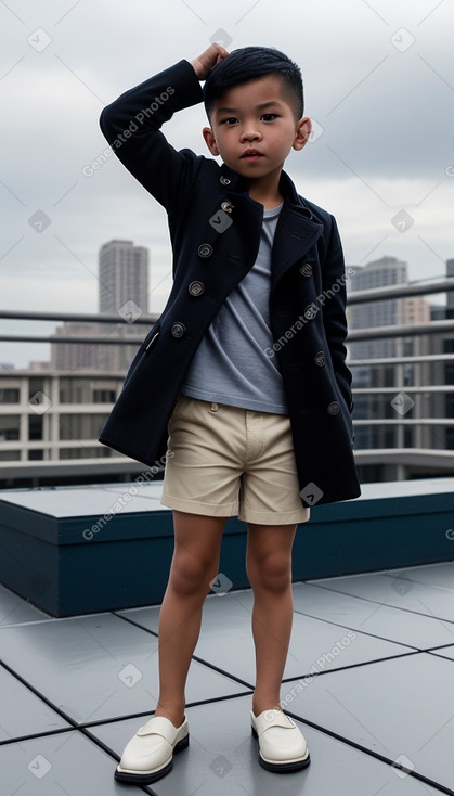 Malaysian child boy with  white hair