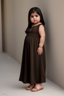 Emirati infant girl with  brown hair