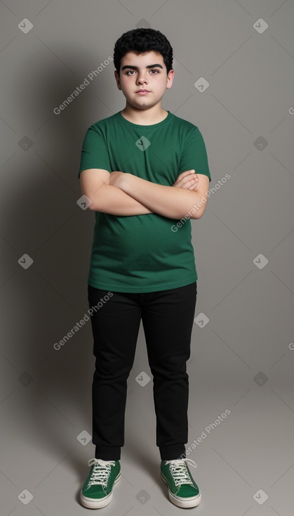 Portuguese teenager boy with  black hair