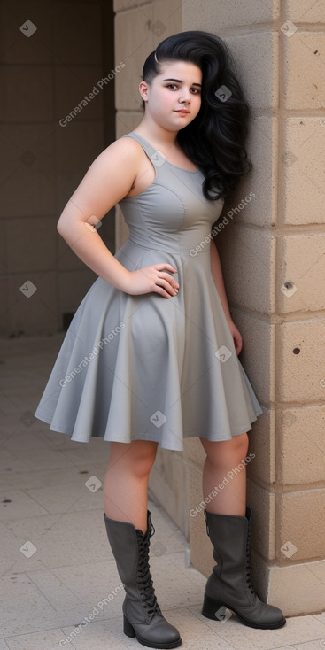 Israeli teenager girl with  gray hair