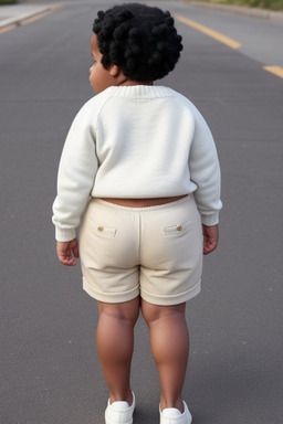 African american child girl with  white hair