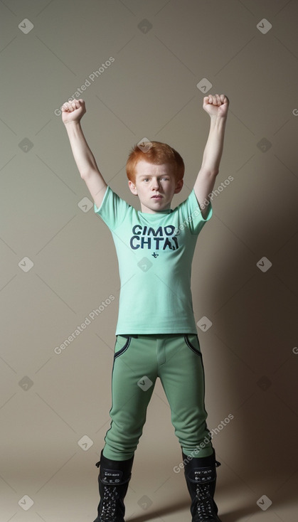 Chilean child boy with  ginger hair