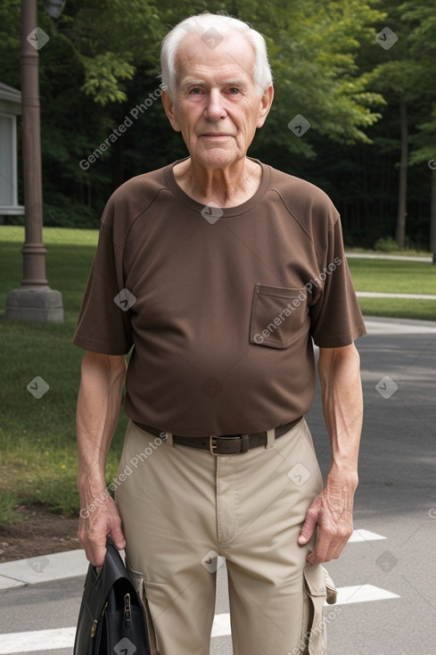 Canadian elderly male with  brown hair