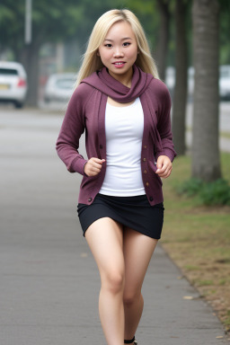 Vietnamese adult female with  blonde hair