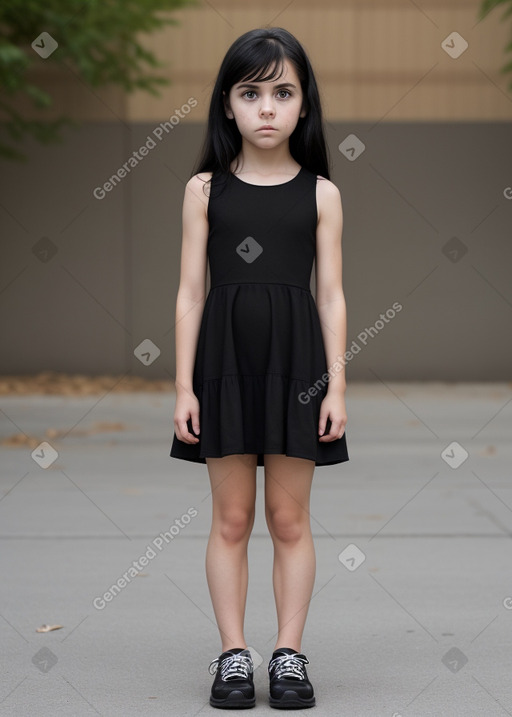 American child girl with  black hair