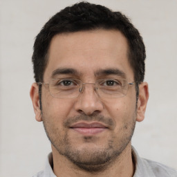 Neutral white adult male with short  brown hair and brown eyes