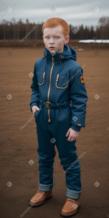 Estonian child boy with  ginger hair