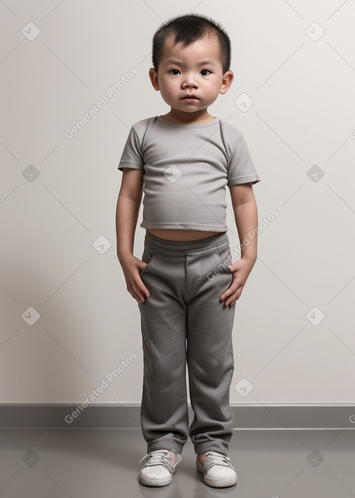 Vietnamese infant boy with  gray hair