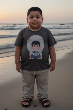 Mexican child boy with  gray hair