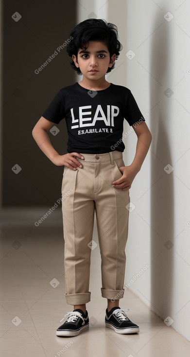 Kuwaiti child boy with  black hair