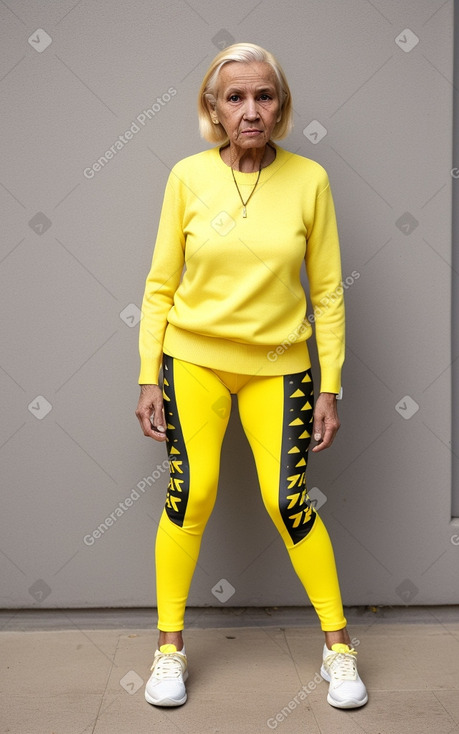 Malian elderly female with  blonde hair