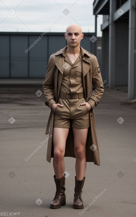 Romanian young adult male with  brown hair