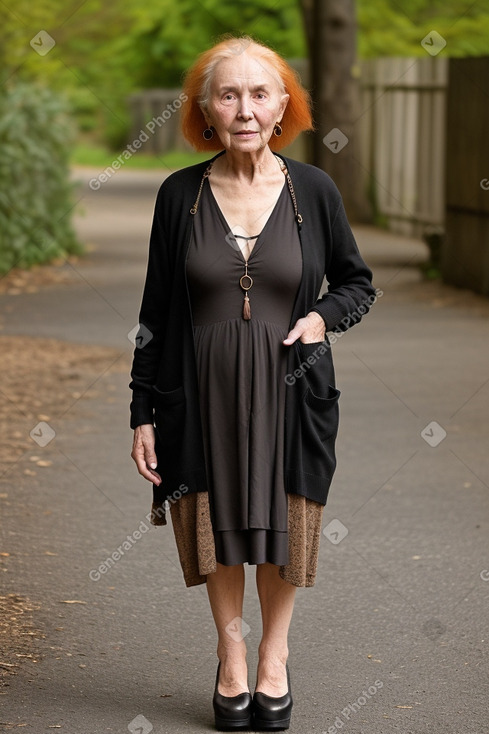 Elderly female with  ginger hair