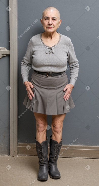 Chilean elderly female with  gray hair