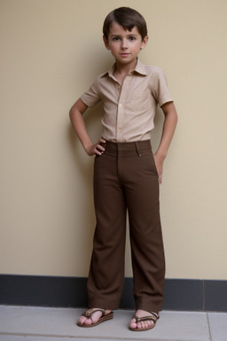 Spanish child boy with  brown hair