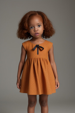 African american infant girl with  ginger hair