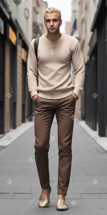 Bulgarian adult male with  blonde hair