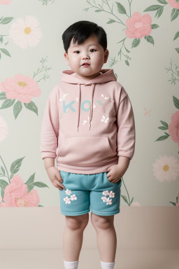 Korean infant boy with  blonde hair