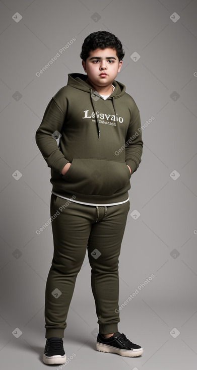 Algerian teenager boy with  black hair