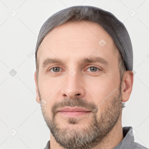 Neutral white adult male with short  brown hair and brown eyes