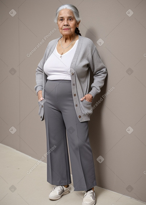 Hispanic elderly female with  gray hair