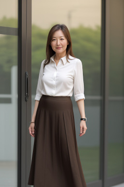 Korean 45 years female with  brown hair