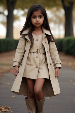 Indian child girl with  brown hair