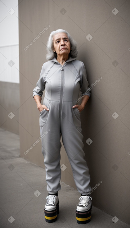 Venezuelan elderly female with  gray hair