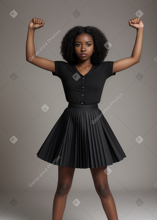 African american young adult female with  black hair