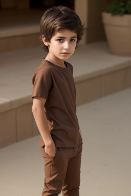 Jordanian child boy with  brown hair