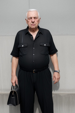 Swiss elderly male with  black hair