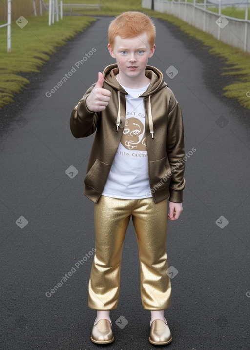 Icelandic child boy with  ginger hair