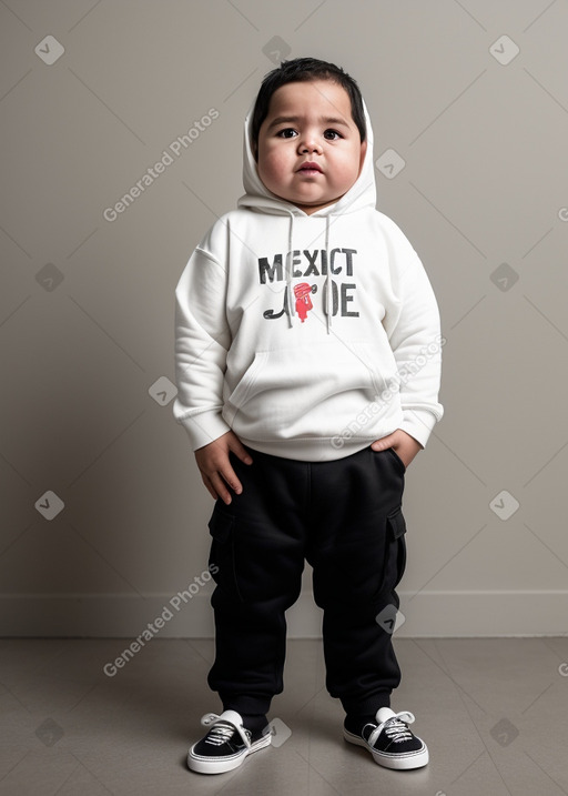 Mexican infant boy with  white hair