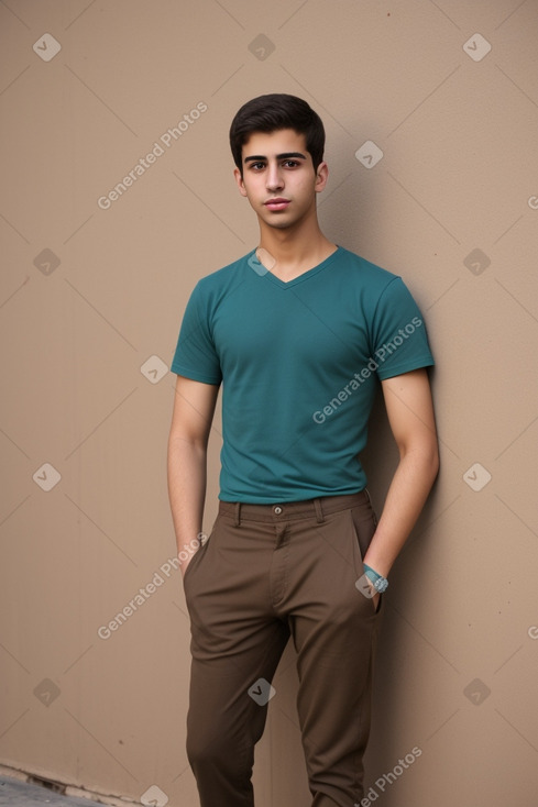 Jordanian young adult male with  brown hair