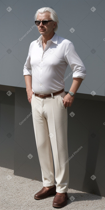 Latvian 45 years male with  white hair